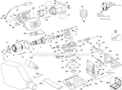 Part Location Diagram of 5140160-00 DeWALT Screw